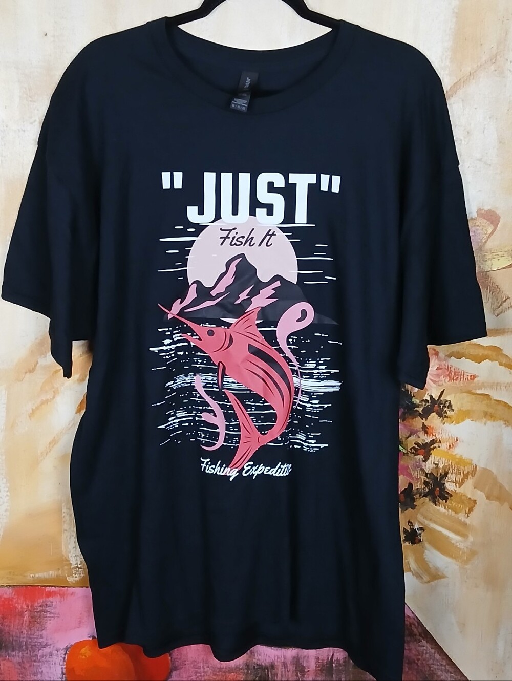 Gildan Heavy Cotton "JUST" Fish It Fishing Expedition Graphic T-Shirt - Size XL
